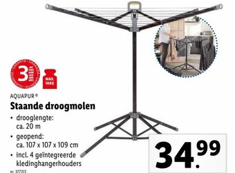 Lidl Aquapur Staande droogmolen aanbieding