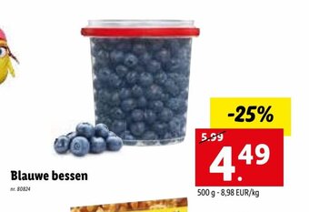 Lidl Blauwe bessen 500g aanbieding