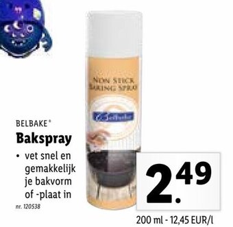 Lidl Belbake bakspray 200ml aanbieding