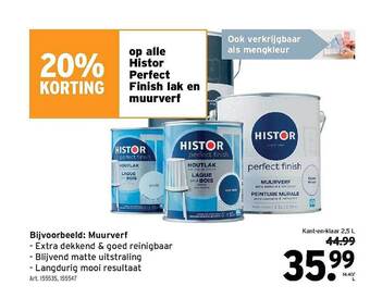 GAMMA Histor perfect finish lak en muurverf aanbieding