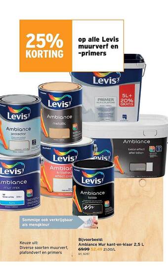 GAMMA Levis muurverf en primers aanbieding