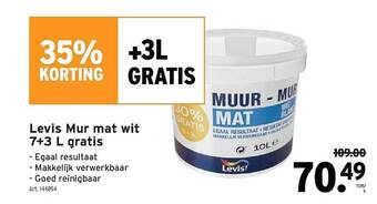 GAMMA Levis mur mat wit aanbieding