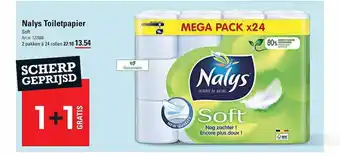 Nalys toiletpapier 1+1 gratis