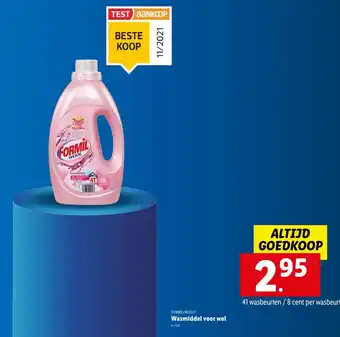 Lidl Formil wool wasmiddel voor wol aanbieding