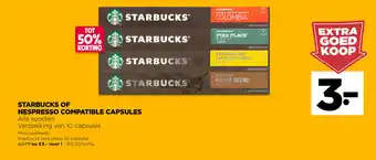Jumbo Starbucks nespresso compatible capsules aanbieding