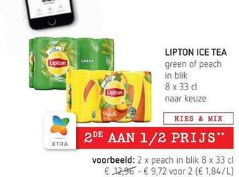 Spar Colruyt Lipton ice tea aanbieding