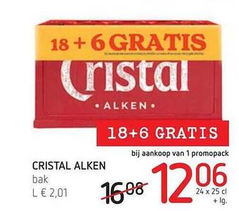 Spar Colruyt Cristal alken aanbieding
