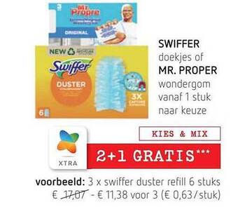 Swiffer doekjes of mr proper wondergom