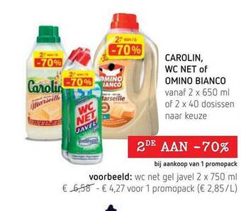 Spar Colruyt Carolin, wc net of omino bianco aanbieding