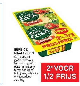 Bereide maaltijden come a casa