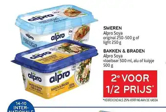 Alvo Smeren alpro soya, bakken & braden alpro soya aanbieding