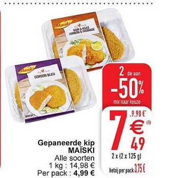 Cora Gepaneerde kip maïski aanbieding