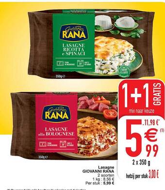 Cora Lasagne giovanni rana aanbieding