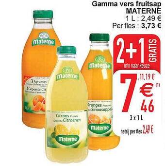Cora Gamma vers fruitsap materne aanbieding