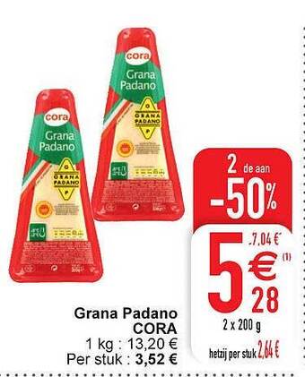 Cora Grana padano aanbieding