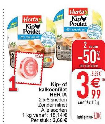 Cora Kip of kalkoenfilet herta aanbieding