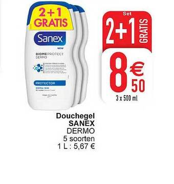 Cora Douchegel sanex aanbieding