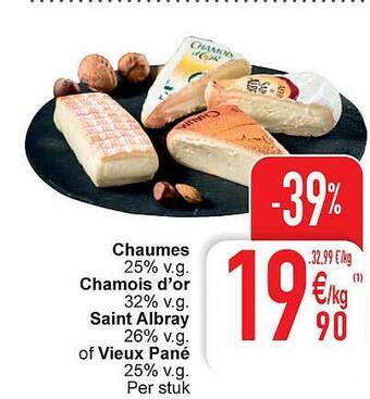 Cora Chaumes, chamois d'or, saint albray of vieux pané aanbieding