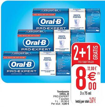 Cora Tandpasta oralb aanbieding