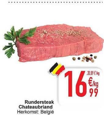 Cora Rundersteak chateaubriand aanbieding