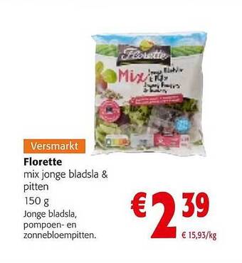 Colruyt Florette mix jonge bladsla & pitten aanbieding