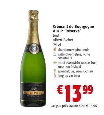 Colruyt Crémant de bourgogne aop réserve aanbieding