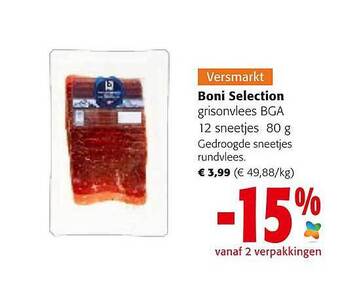 Colruyt Boni selection grisonvlees bga aanbieding