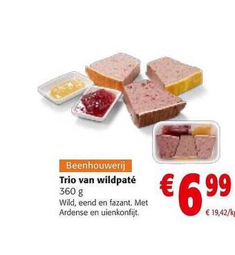 Colruyt Trio van wildpaté aanbieding