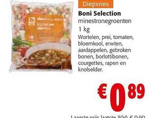 Colruyt Boni selection minestronegroenten aanbieding