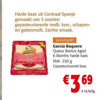 Garcia baquero queso iberico aged