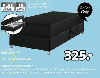 Jysk Dreamzone Plus B40 Boxmatras**** 90x200 cm aanbieding