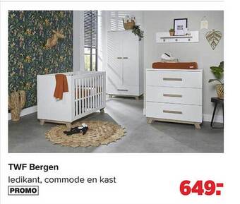 Twf bergen ledikant, commode en kast