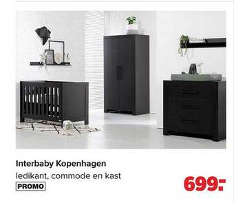 Interbaby kopenhagen ledikant, commode en kast
