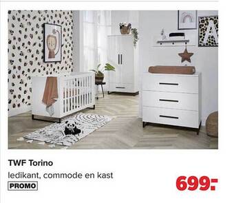 Baby-Dump Twf torino ledikant, commode en kast aanbieding