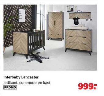Baby-Dump Interbaby lancaster ledikant, commode en kast aanbieding