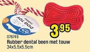 Happyland Rubber dental been met touw aanbieding