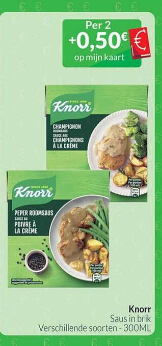 Intermarché Knorr saus in brik aanbieding