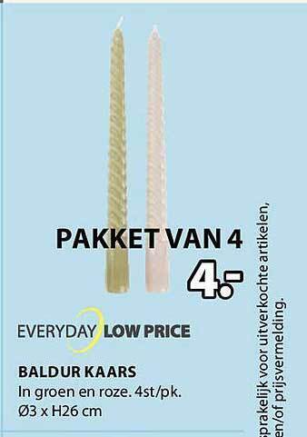 Jysk Baldur kaars aanbieding