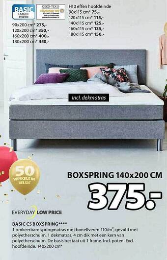 Jysk Basic c5 boxspring aanbieding