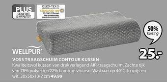Jysk Voss traagschuim contour kussen aanbieding