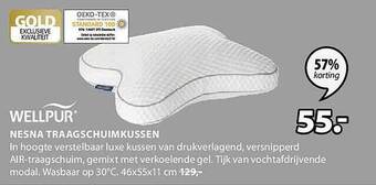 Jysk Nesna traagschuimkussen aanbieding
