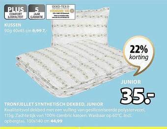 Jysk Tronfjellet synthetisch dekbed, junior aanbieding