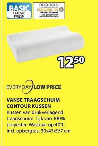 Jysk Vanse traagschuim contour kussen aanbieding