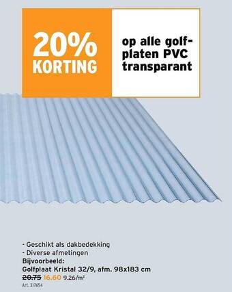 GAMMA Golfplaten pvc transparant aanbieding