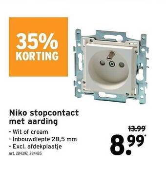 GAMMA Niko stopcontact met aarding aanbieding