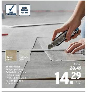 GAMMA Budget plakvinyl bellari dikte 2 mm aanbieding