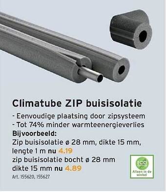 GAMMA Climatube zip buisisolatie aanbieding