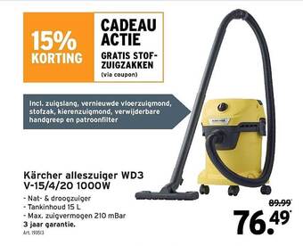 GAMMA Kärcher alleszuiger aanbieding