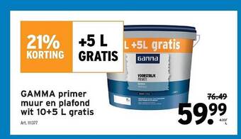 GAMMA Gamma primer muur en plafond wit aanbieding