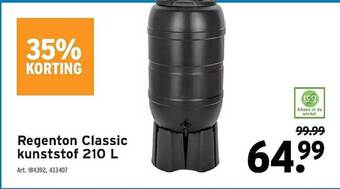 GAMMA Regenton classic kunststof 210 l aanbieding